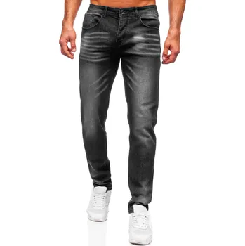 Pánské kalhoty Černé pánské džíny regular fit Bolf MP0199N - 36/XL