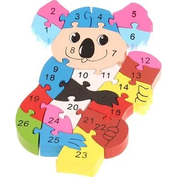 Dřevěná hračka Vzdělávací dřevěné puzzle-Koala