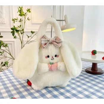 Taška KRÓLIK s dlouhým popruhem 23x20 cm BÍLÁ