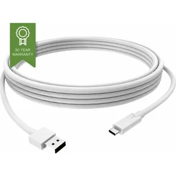 Datový kabel Vision - Kabel USB - USB typ A (M) do USB-C (M) - USB 3.0 - 3 A - 1 m - bílá
