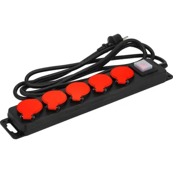 Prodlužovací kabel Prodlužovací kabel s vypínačem 5 m, 5 zásuvek Schmith