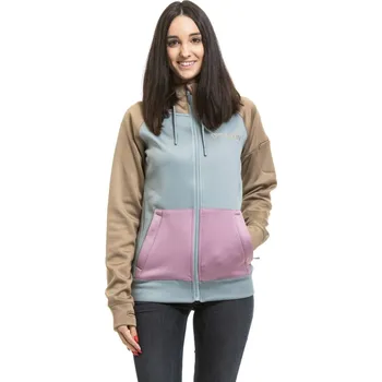 Dámská mikina Dámská technická mikina Meatfly Alisha šedá/růžová XS