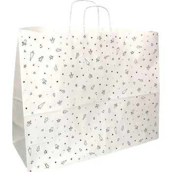 Papírová dárková taška ANIOŁKI I CHOINKI 50x18x39 cm