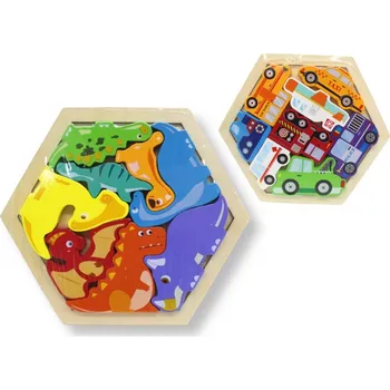 Dřevěná hračka Dřevěná hračka SKLÁDAČKA – mix 16x14 cm