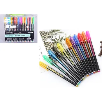 Gelové propisky KOLOROWE - COLOR PEN - 18 barev HG6107-18