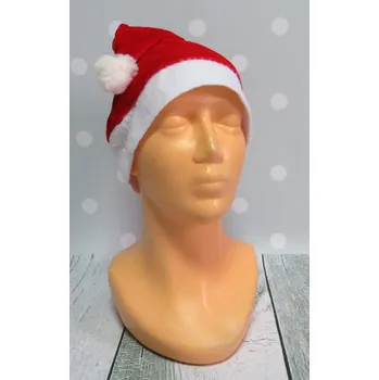 Vánoce Velurová čepice Santa Clause 40x28 cm - 1 ks