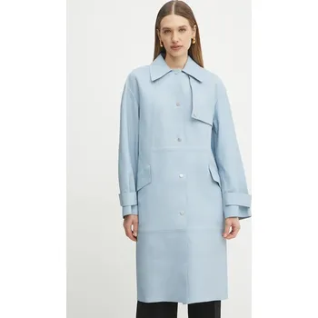 Dámský kabát Kožený kabát BOSS 50531308 modrá 50X, vel. 36