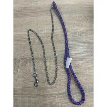 Vodítko pro psa Vodítko řetízkové mamá plemena 120-130cm Barva: Fialová
