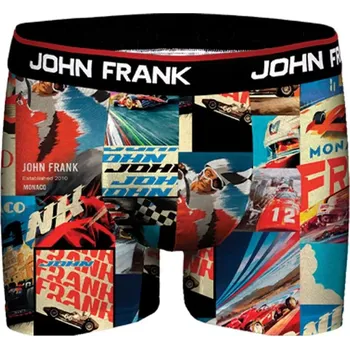 Boxerky Pánské vtipné boxerky John Frank JFBD357 Race velikost M-46/48
