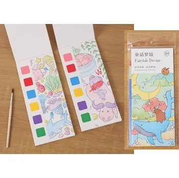 omalovánky Omalovánky s barvami a štětcem 10 obrázků 19x8 cm POHÁDKOVÝ SEN