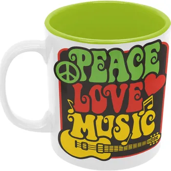 Hrnek-Hippies Legacy - bílý/zelený