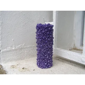 Svíčka Svíčka vonná palmová reliéfní - Bublina 14 cm - fialová Vůně: skořice