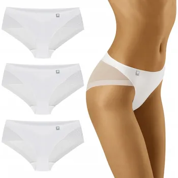 Kalhotky Wolbar Diamond 3517 3-pack Dámské kalhotky KALHOTKY bílá L
