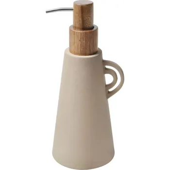 Sada koupelnových doplňků MSV-SPIRELLA S.A.S. Spirella dávkovač mýdla ORGANIC, matné cappuccino, keramika, 450 ml