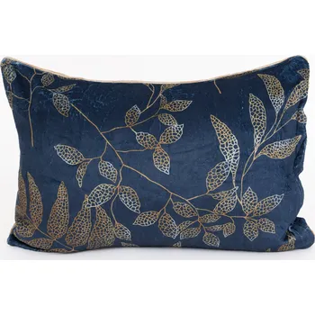Povlak na dekorativní polštářek Povlak na polštář mikroplyš Digital 40 × 60 cm - Gabriela tmavě modrá