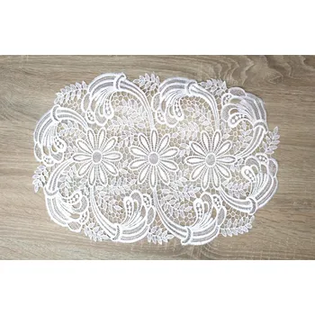 Papírový ubrousek Gipuira ubrousek OVALNÝ 40x30 cm bílý TŘI KVĚTY