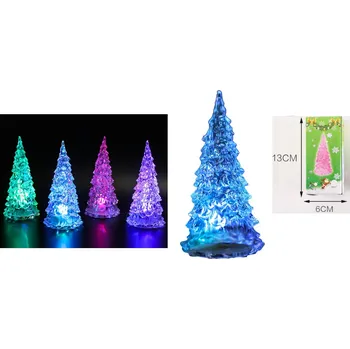 Vánoční dekorace Akrylová vánoční stromeček LED 12x5,5 cm