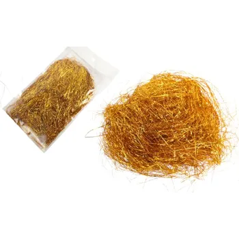 Dekorace ANJELSKÝ VLAS ve fólii 10 g ZLATÁ