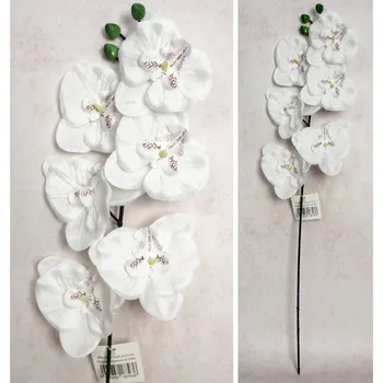 umělá květina Květina STORCZYK výška 65 cm (6 květů 11 cm) BÍLÁ