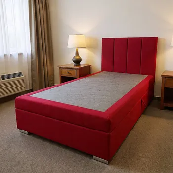 Postel Postel jednolůžková 80 x 200 cm béžová pravá (Jednolůžková Postel s čelem 80 x 200 cm béžová)