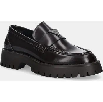 Dámská obuv Kožené mokasíny Guess GORIZIA III FMPGOR.LEA14.BROWN hnědá 89X, EUR 42