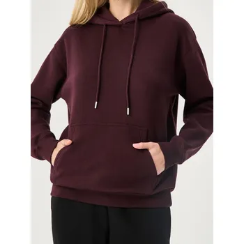 Dámská mikina Sinsay - Mikina s kapucí - burgundy - 830EX-93X - 830EX-93X-L