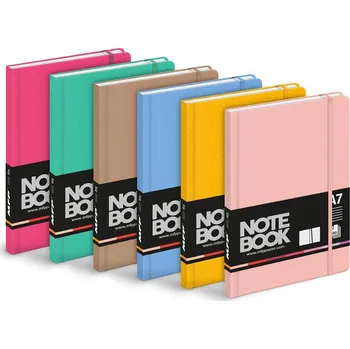 Blok Blok s gumkou A7 linka, 100 listů mix