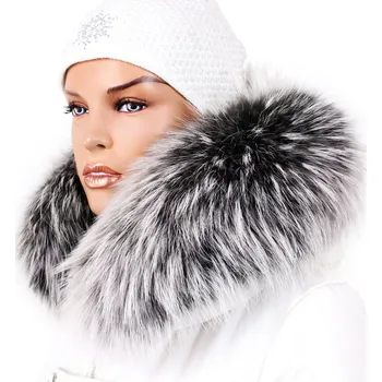 Kožešinový lem na kapuci - límec mývalovec M 36/21 (61 cm)