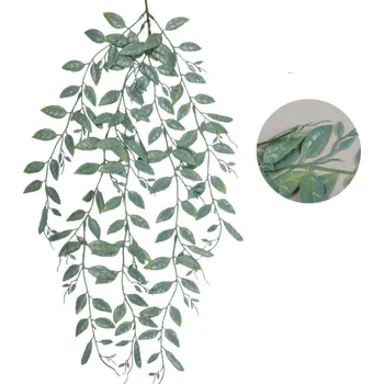 umělá květina Květina BLUSZCZ, výška 80 cm, 5 ramen, ZELENO-ŠEDÁ