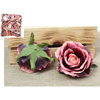 umělá květina Květinová hlava, umělá RŮŽE 3D PRINT 11 cm - KORALOVÁ - 1 ks