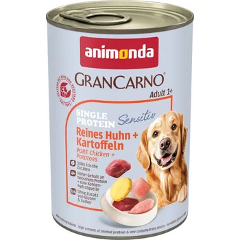 Krmivo pro psa 24x400g animonda GranCarno Adult Sensitive - čisté kuřecí & brambory