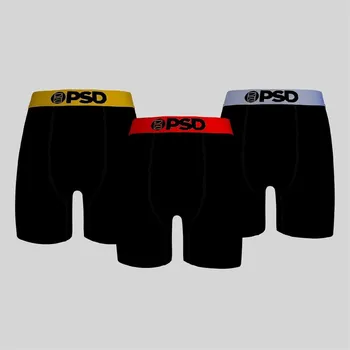 Sada pánského spodního prádla pánské boxerky PSD - BLACK - 3 ks - M (PSD Underwear Chrome Cotton 3 pack Mens)