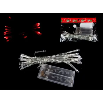 Vánoční dekorace 20 LED lampičky na baterie – ČERVENÉ