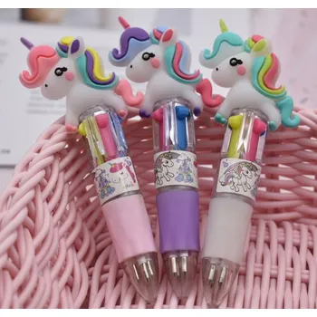 4barevné pero s figurkou JEDNOROŻEC mini gadget 10 cm – 1 ks