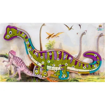 Dřevěná hračka Dřevěná hračka PUZZLE 40x23 cm - DINOSAURUS