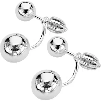 Náušnice Šperky4U Stříbrné šroubovací zanáušnice kuličky - ZB3190