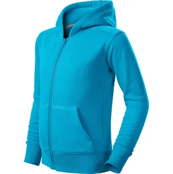 Chlapecká mikina MALFINI® Trendy Zipper Mikina dětská Velikost: 146 cm/10 let, Barva: tyrkysová