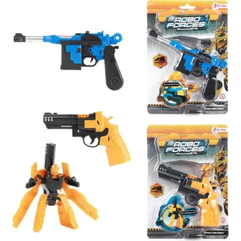 Hračka Transformer pistole/robot plast 14-16cm 2 barvy na kartě