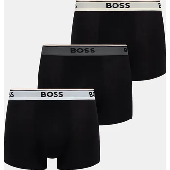 Pánské oblečení Boxerky BOSS Trunk 3P Power 3-pack 50531684 černá 99C, vel. S