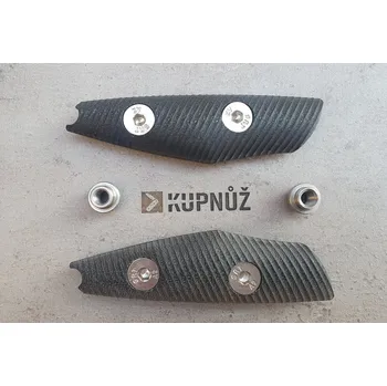 lovecký nůž ANV Knives Rukojeť, střenka černá G10, stříbrné šrouby - pro Pevný nůž P100