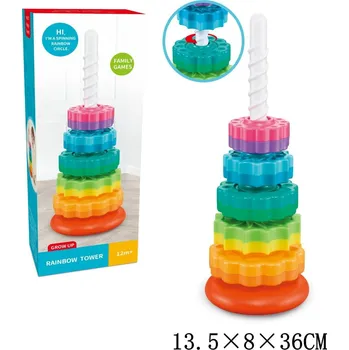 Duhová věž se šroubovacími kotouči v kartonu 36x13,5x8 cm