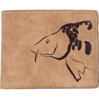 Peněženka Peněženka Giants Fishing hnědá hlava kapra Brown Wallet Carp Head