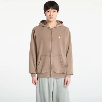 Pánská mikina Mikina RIPNDIP Castanza Zip Up Hoodie Brown Vintage Wash XXL