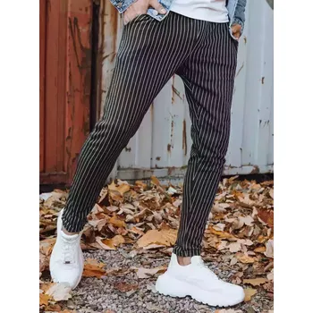 Pánské pruhované kalhoty 100% bavlna UX3430 - S Barva: Tmavě Šedá, Velikost: S