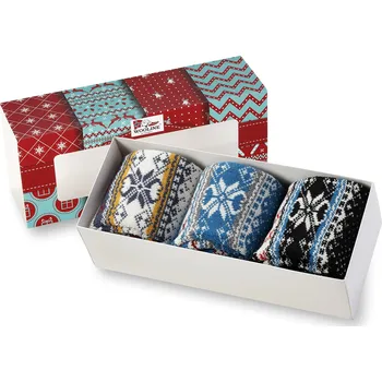 Dámské ponožky Dárkové balení dámských ponožek s norskými motivy 3v1 Wooline Natur Velikost ponožek: EUR 35-38