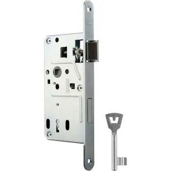 zadlabací zámek VR - Zadlabací zámek BB 72/80 - 035/186 BB otvor pro klíč, 72 mm Bílý pozink