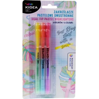 Zvýrazňovač Pastelové oboustranné zvýrazňovače 6 barev