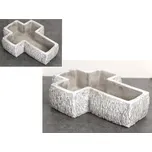 Betonový obal KRZYŻ vzor KORA 26x19,5x7 cm ŠEDÁ