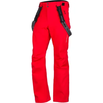Pánské kalhoty Northfinder Pánské lyžařské komfortní kalhoty s&nbsp;odopínatelnými trakmi BARTA, rudá, S