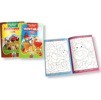 omalovánky Omalovánky 12 obrázků malování podle čísel 24x16,5 cm MIX VZORŮ